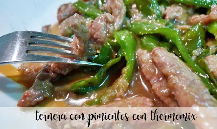 Ternera con pimientos con thermomix