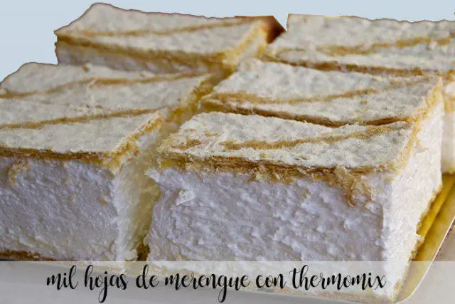 Milhojas de merengue con Thermomix
