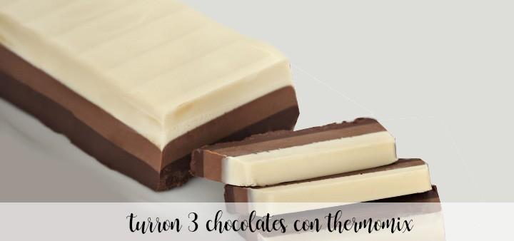 Turrón tres chocolates con Thermomix