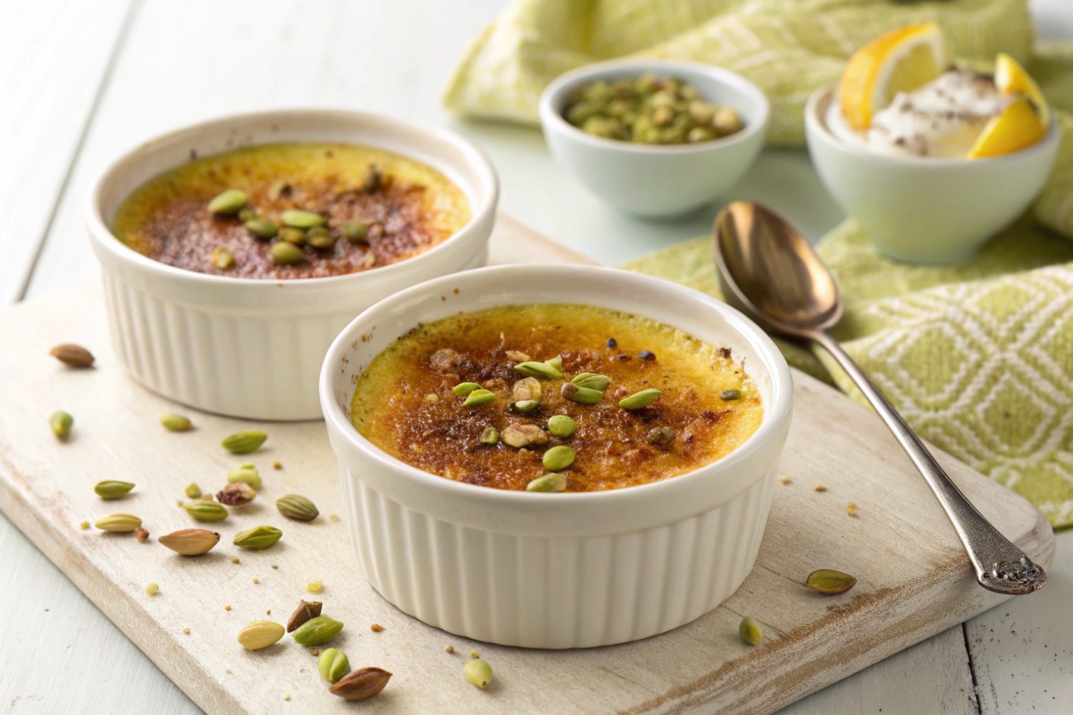 Crème Brûlée de Pistacho en Freidora de Aire