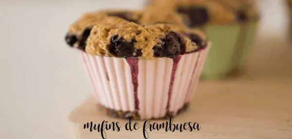 muffins de frambuesa con Thermomix
