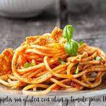 Espaguetis sin gluten con atún y tomate para thermomix