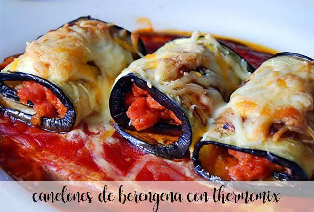 Canelones de berenjena para dieta con Thermomix - Recetas para Thermomix