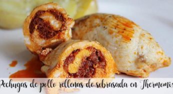 Pechugas de pollo rellenas de sobrasada en Thermomix