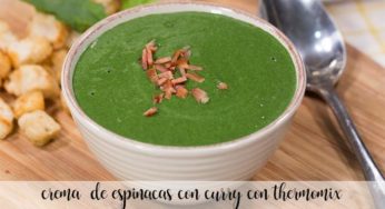 Crema de espinacas al curry con thermomix