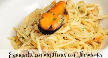 Espaguetis con mejillones con Thermomix