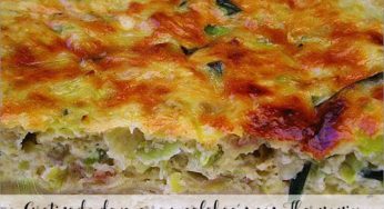 Gratinado de puerro y calabacín con Thermomix