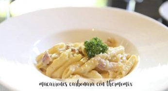 Macarrones a la carbonara con la Thermomix