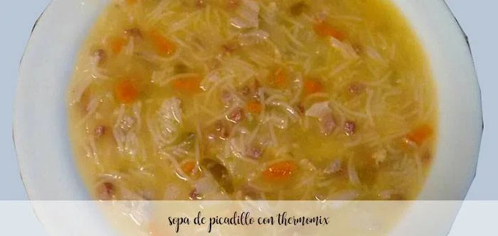 Sopa de picadillo y puerros con Thermomix