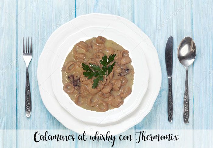 Calamares al whisky con Thermomix