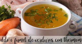 Caldo o fumet de verduras con thermomix