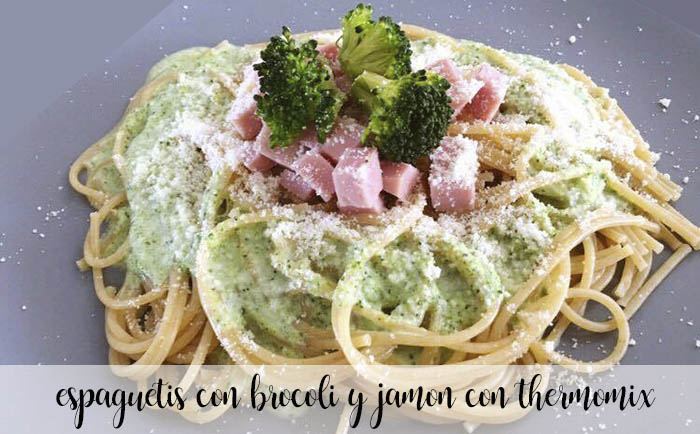 Espaguetis Con Brócoli y Jamón Con Thermomix