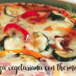 pizza vegetariana con thermomix
