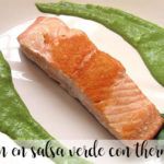 Salmón con salsa verde con Thermomix