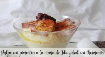 Pulpo con pimentón a la crema de Idiazábal con thermomix