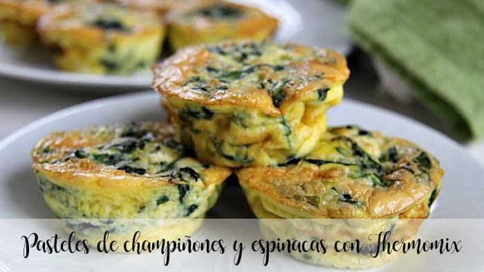 Pasteles de champiñones y espinacas con Thermomix