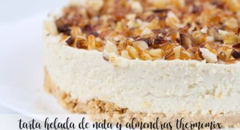 Tarta helada de nata y almendras con thermomix