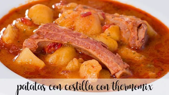 Patatas guisadas con costillas con Thermomix