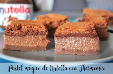 Pastel mágico de Nutella con Thermomix