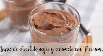 Mousse de chocolate negro y caramelo con Thermomix