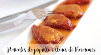 Pimientos de piquillo rellenos de bacalao thermomix