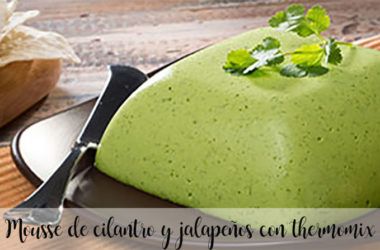 Mousse de cilantro y jalapeños con thermomix