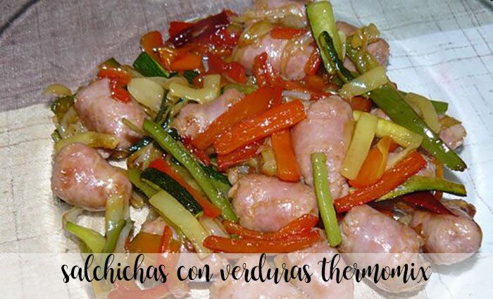 Salchichas con verduras con thermomix