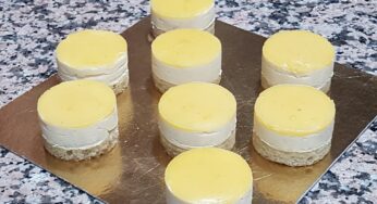Pastelitos Mousse de crema pastelera y limon con thermomix