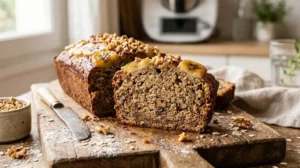 Bizcocho sin azúcar de avena y plátano en Thermomix