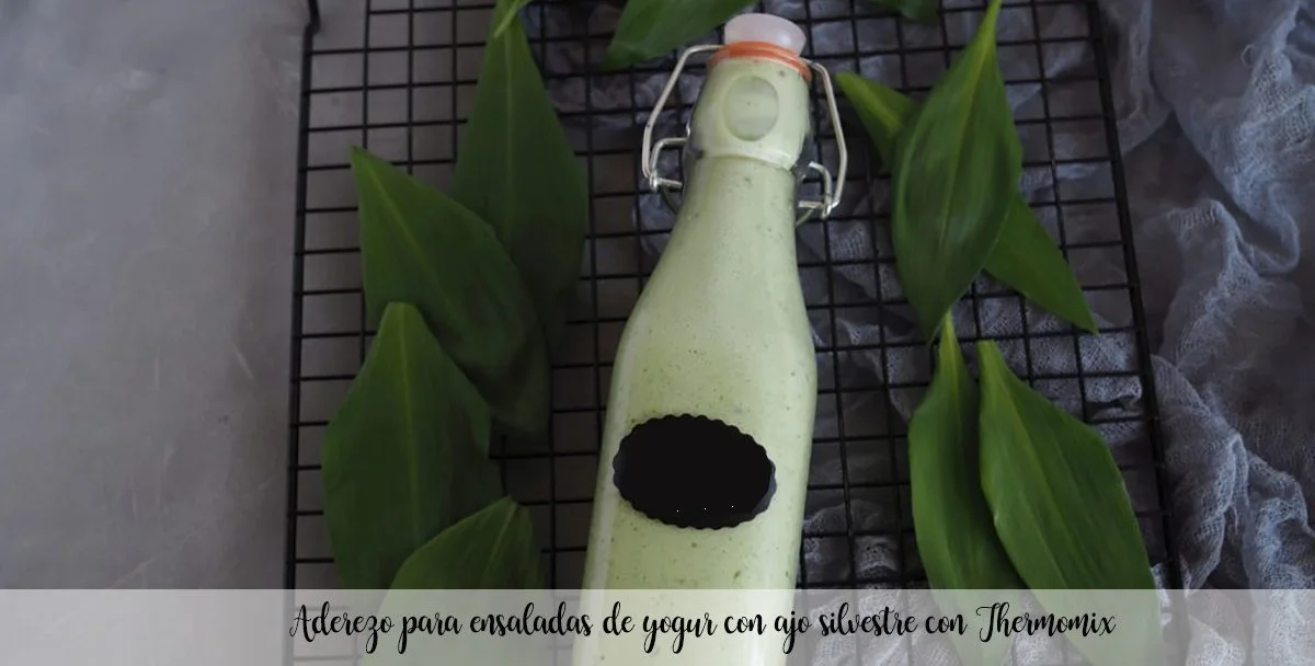 Aderezo para ensaladas de yogur con ajo silvestre con Thermomix