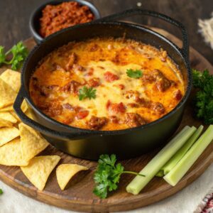 Dip de Chorizo y Queso con Pimientos en freidora de aire