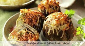 Alcachofas rellenas en freidora de aire – airfryer