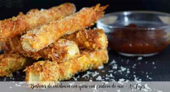 Bastones de calabacín rebozados con queso con freidora de aire – AirFryer