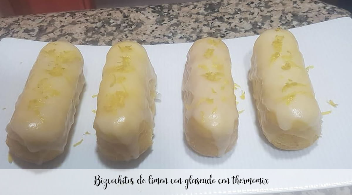 Bizcochitos de limon con glaseado con thermomix