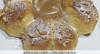 Bollitos de leche con nutella y Lotus con thermomix