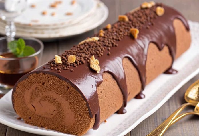 Tronco de Mousse de Chocolate con un toque de Baileys en Thermomix