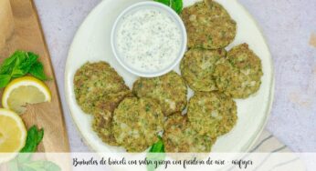Buñuelos de brócoli con salsa griega con freidora de aire – airfryer