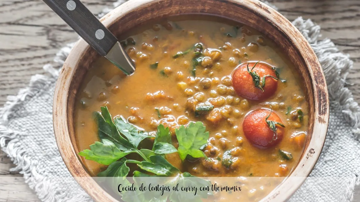 Cocido de lentejas al curry con thermomix