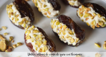 Dátiles rellenos de crema de queso con thermomix