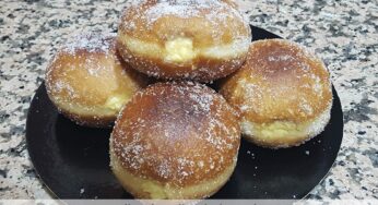 Donas rellenas de vainilla y chocolate con thermomix