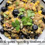 Ensalada de quinoa, aguacate y arándanos con Thermomix