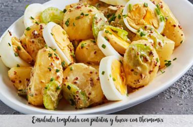 Ensalada templada con patatas y huevo con thermomix