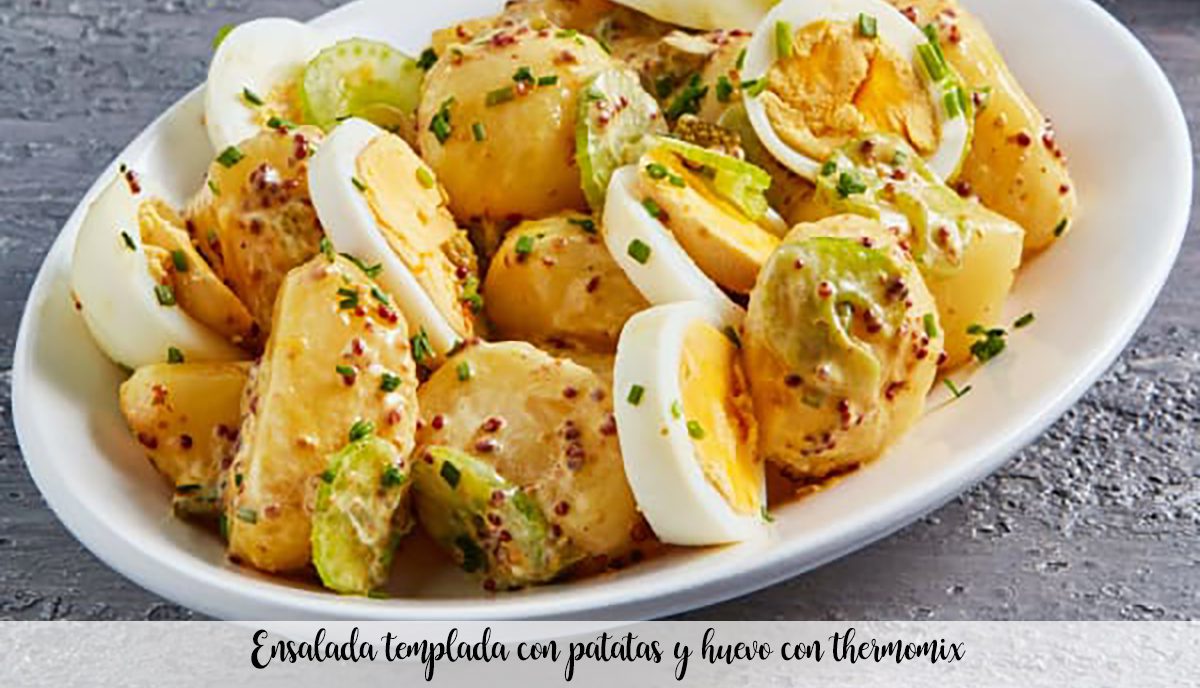 Ensalada templada con patatas y huevo con thermomix