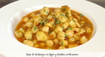 Guiso de Garbanzos con Sepia y Gambas con thermomix