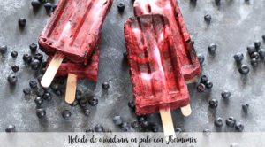 Helado de arándanos en palo con Thermomix