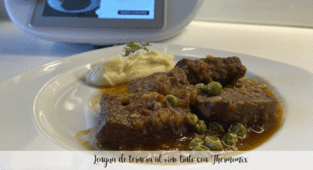 Lengua de ternera al vino tinto con Thermomix