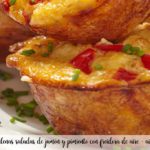 Magdalenas saladas de jamón y pimiento con freidora de aire – air fryer