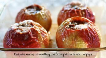 Manzanas asadas con vainilla y canela con freidora de aire – airfryer