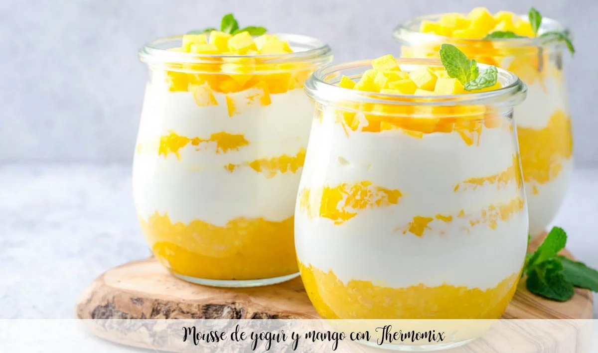 Mousse de yogur y mango con Thermomix