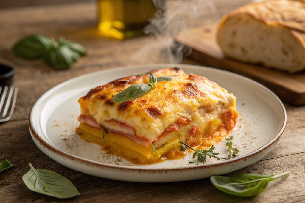 Parmigiana de Calabaza y Patatas en Freidora de Aire
